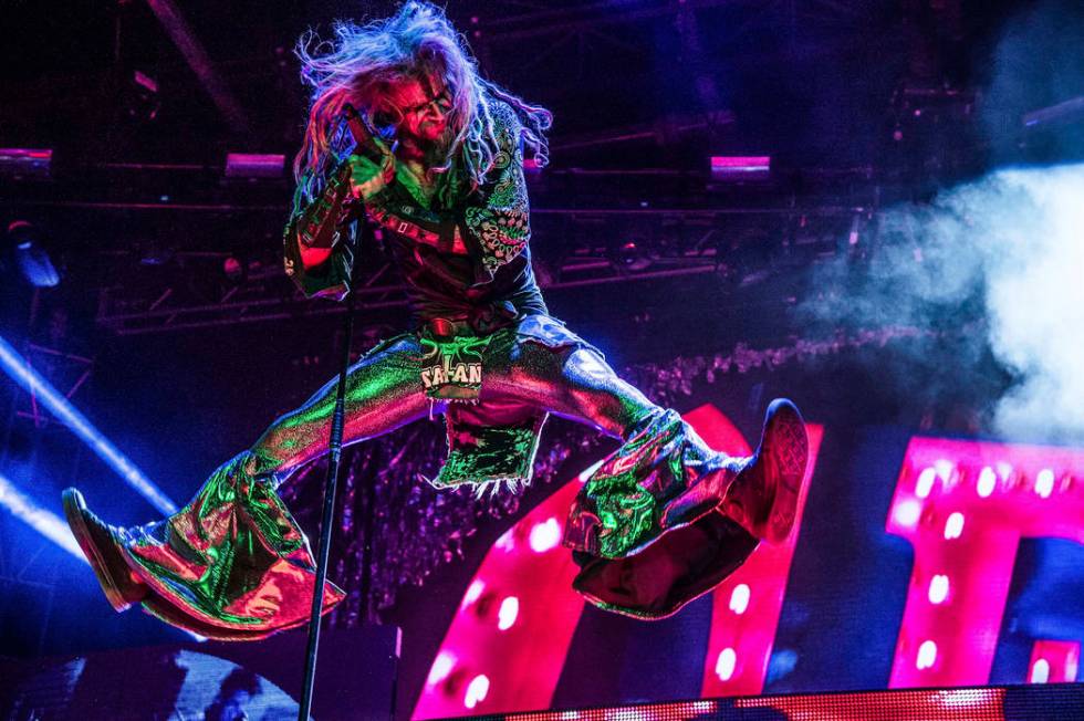 Rob Zombie performs at the Louder Than Life Music Festival at Champions Park on Saturday, Sept. ...