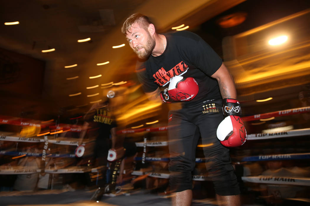 Tom Schwarz during an open workout event at the MGM Grand hotel-casino in Las Vegas, Tuesday, J ...