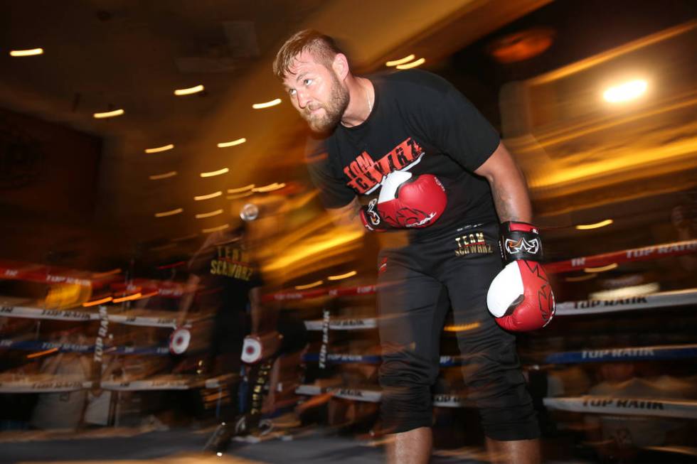Tom Schwarz during an open workout event at the MGM Grand hotel-casino in Las Vegas, Tuesday, J ...