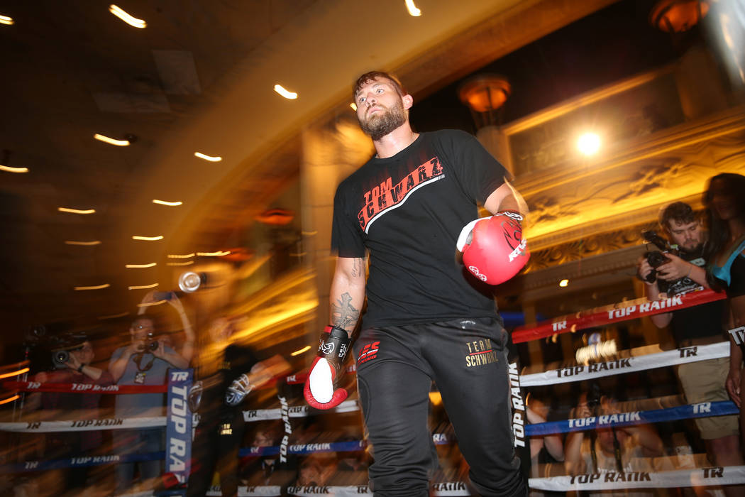 Tom Schwarz during an open workout event at the MGM Grand hotel-casino in Las Vegas, Tuesday, J ...