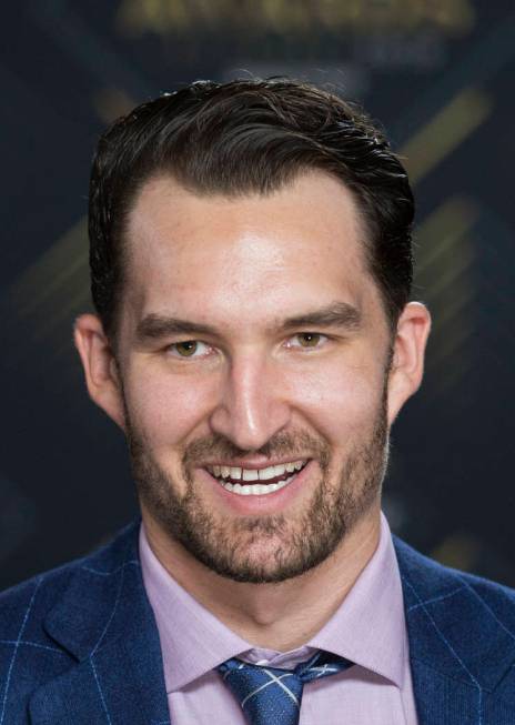 Golden Knights Mark Stone, who is a finalist for the Selke Trophy for best defensive forward, w ...