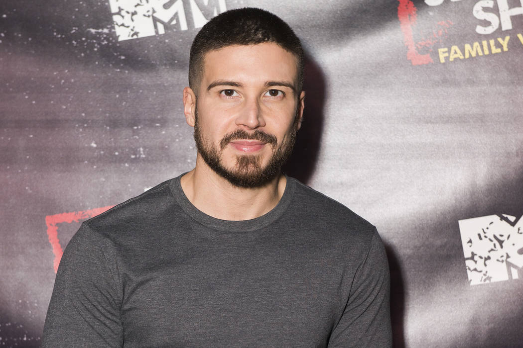 Vinny Guadagnino arrives at the Jersey Shore Family Vacation Premiere Party on Thursday, March ...