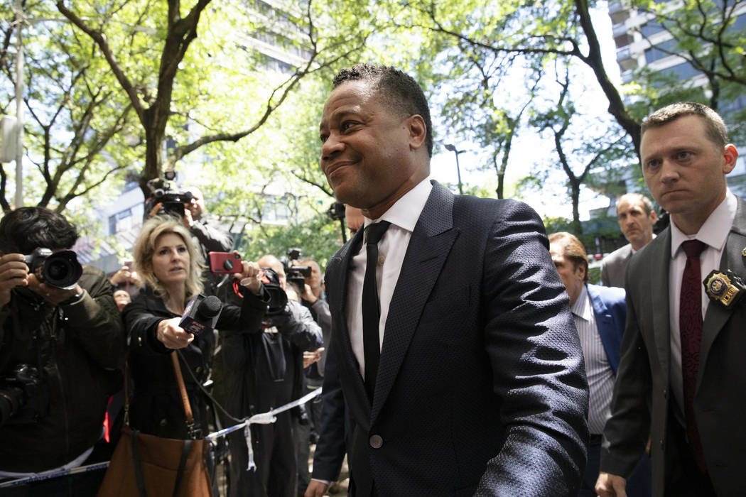 Actor Cuba Gooding Jr. arrives at the New York Police Department's Special Victim's Unit, Thurs ...