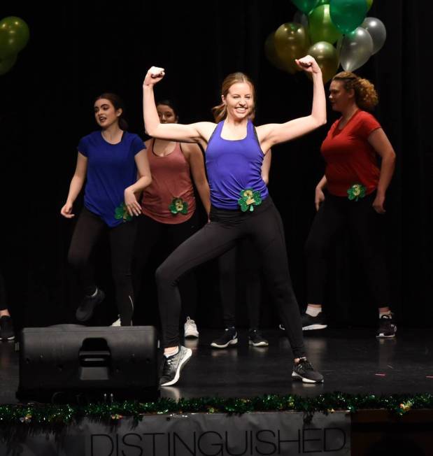 Stephanie Castrignano during the fitness routine at the Nevada state Distinguished Young Women ...