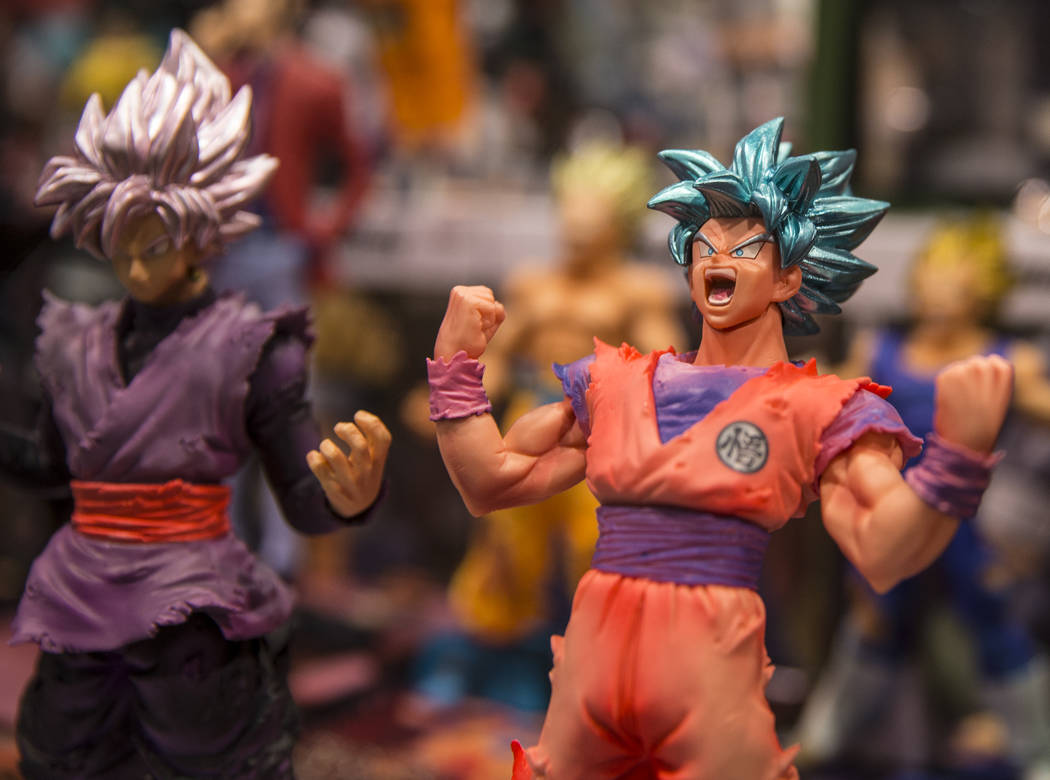 Figurines from " Dragon Ball Z " at the Amazing Las Vegas Comic Con on Friday, June 1 ...