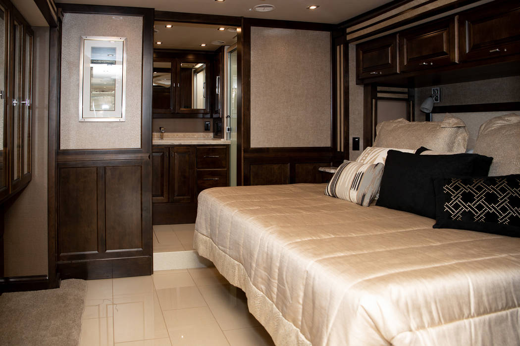 Roger and Carolyn Wagner's bedroom features a king-size bed and ensuite bathroom. There's also ...