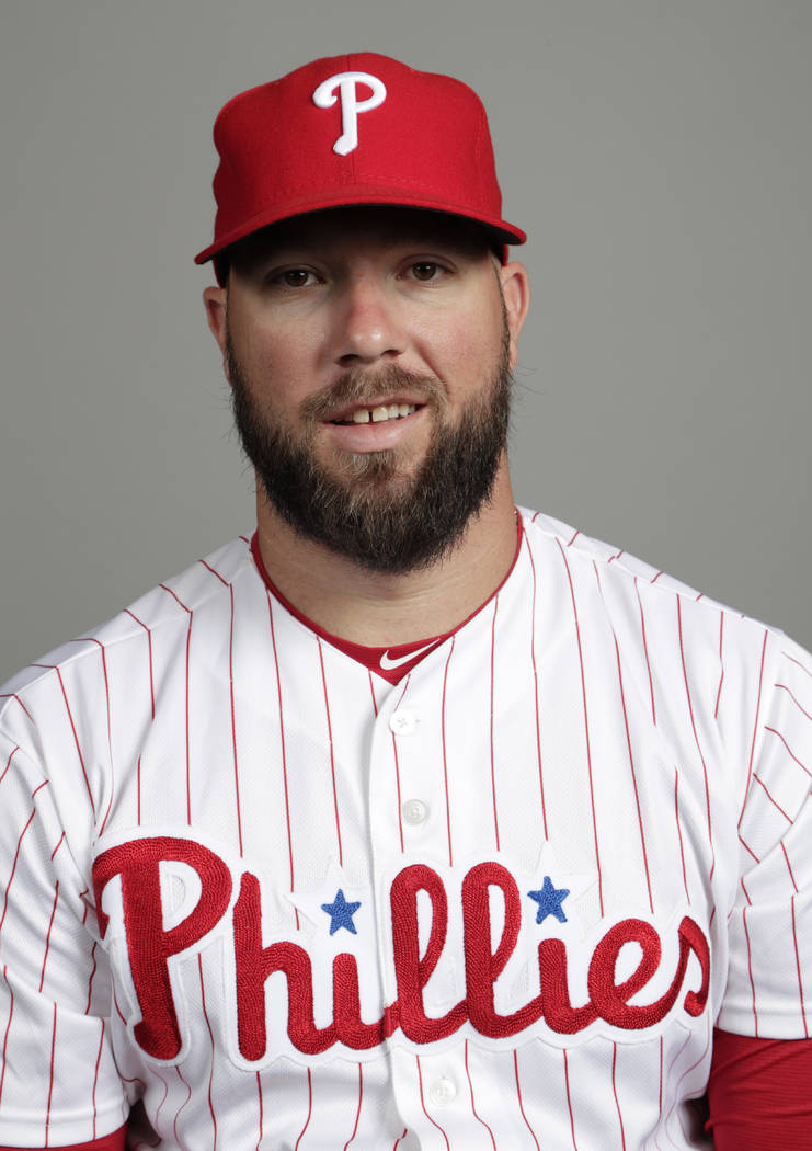 This is a 2018 photo of Cameron Rupp of the Philadelphia Phillies baseball team. This image ref ...