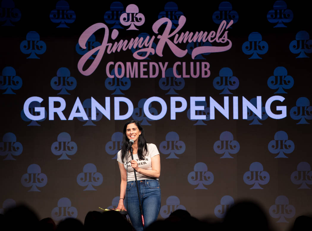 Sarah Silverman is shown at the grand opening of Jimmy Kimmel's Comedy Club at Linq Promenade o ...