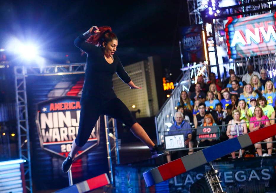 Nancy Danae of Hot 97.5 attempts the first obstacle from stage one during demonstrations before ...