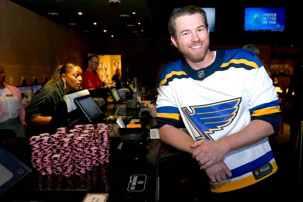 St. Louis Blues fan Scott Berry collected $100,400 for a winning bet on the Stanley Cup at Pari ...