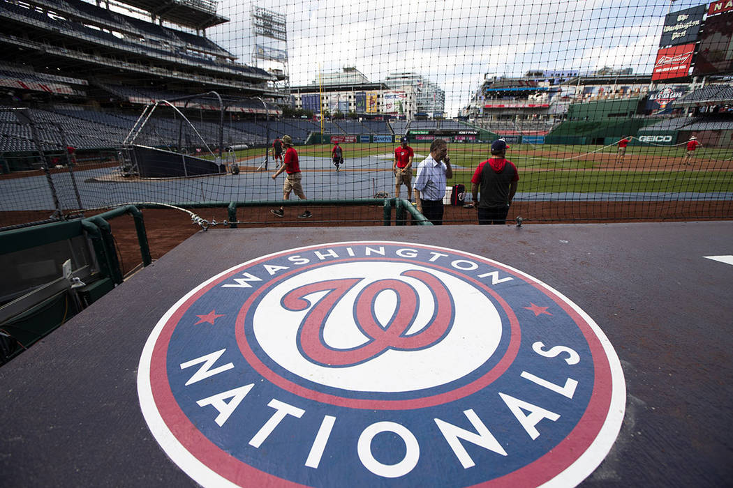Safety nettings are seen at Nationals Park in Washington, Thursday, June 20, 2019. The National ...