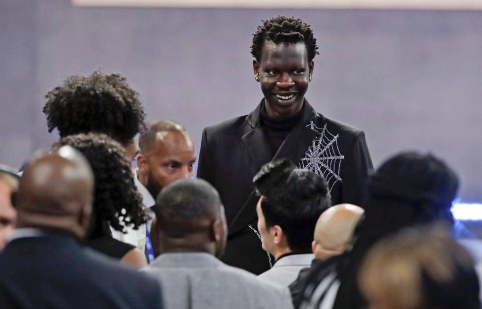 Oregon's Bol Bol was all smiles before the NBA draft Thursday, June 20, 2019, in New York. (AP ...