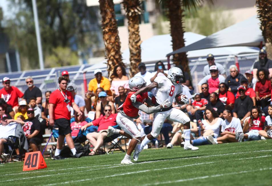 UNLV spring football game at Peter Johann Memorial Soccer Field at UNLV in Las Vegas on Saturda ...