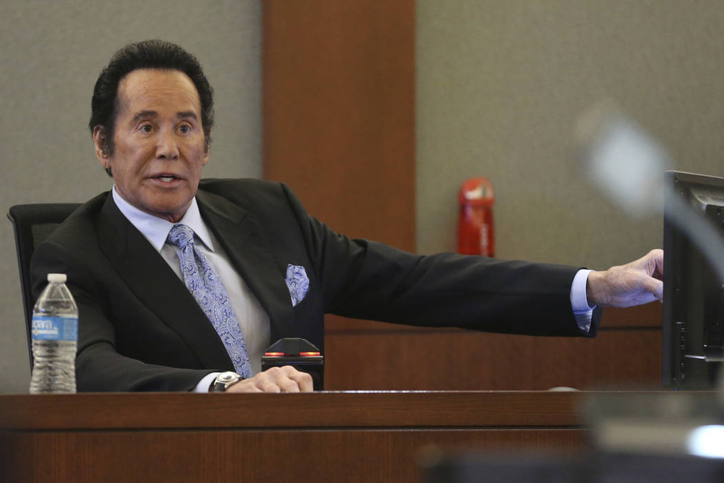 Wayne Newton testifies in the witness stand in the State of Nevada case against Weslie Martin, ...
