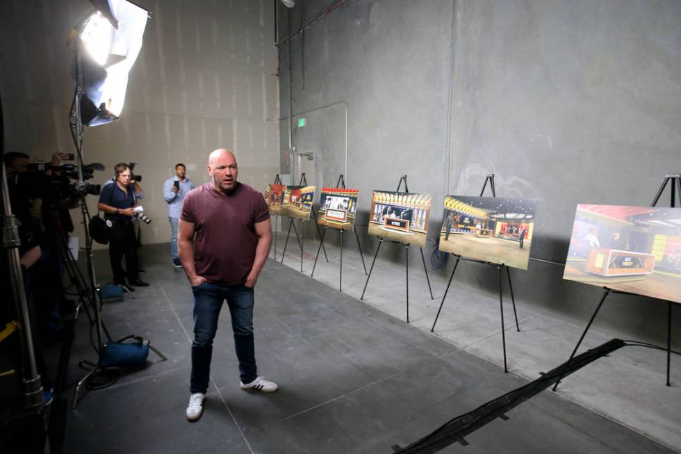 Ultimate Fighting Championship President Dana White gives a tour of the new UFC Apex in Las Veg ...