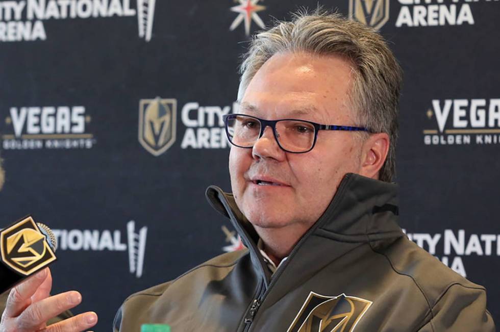 Golden Knights General Manager Kelly McCrimmon (Bizuayehu Tesfaye/Las Vegas Review-Journal)