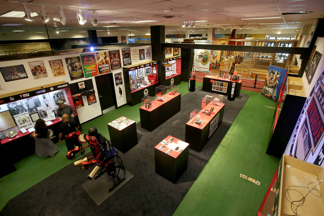 The Nevada Boxing Hall of Fame inside the HeadzUP interactive entertainment center at the Boule ...