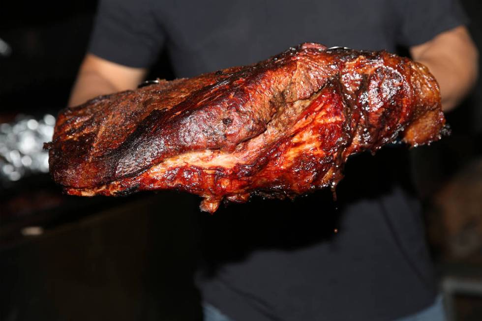 A brisket at Big B's Texas BBQ in Henderson, Saturday, June 22, 2019. (Erik Verduzco / Las Vega ...