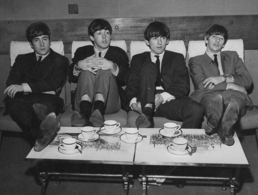 The Liverpool beat group The Beatles, with John Lennon, Paul McCartney, George Harrison and Rin ...