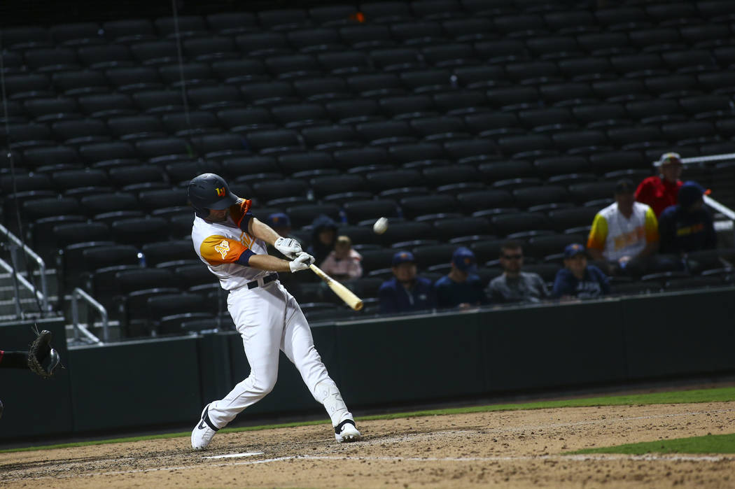 Las Vegas Aviators first baseman Eric Campbell (22) during the seventh inning of the team's hom ...