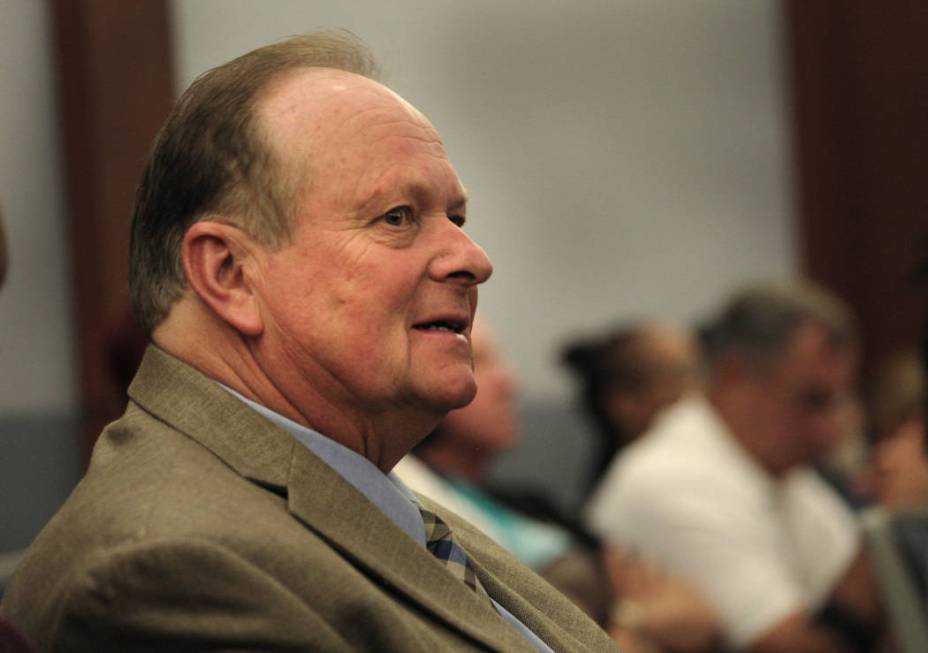 Dog trainer Ricky Allen Davis waits for his hearing at the Regional Justice Center in Las Vegas ...