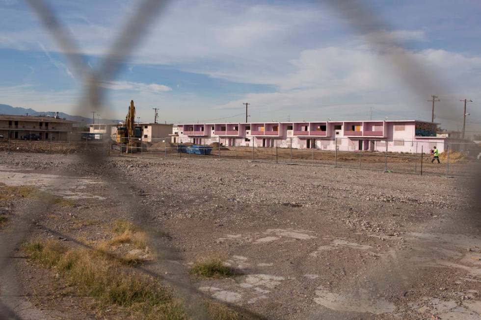 The remains of the Moulin Rouge hotel-casino in Las Vegas, Tuesday, Nov. 21, 2017. Bridget Benn ...