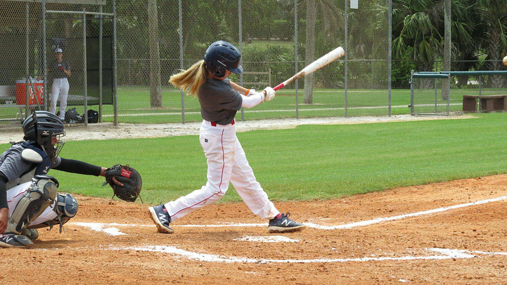 Denae Benites participates in the Girls Breakthrough Series at Historic Dodgertown in Vero Beac ...