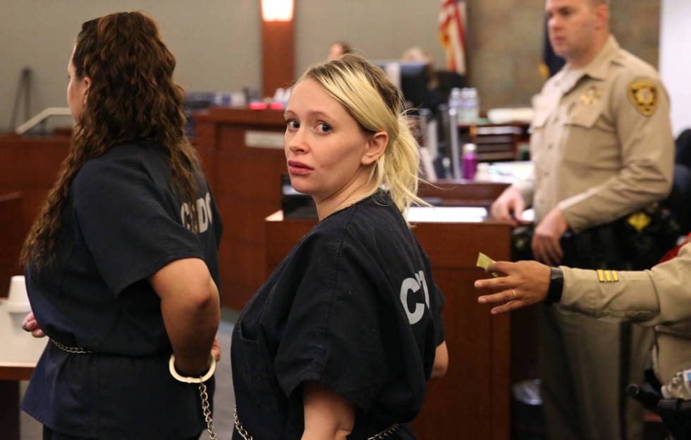 Kelsey Nichole Turner, a former model, led into the courtroom at the Regional Justice Center on ...