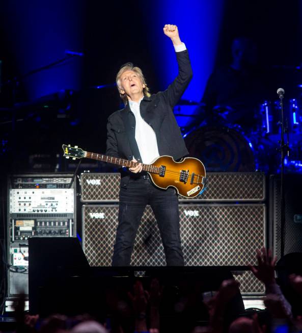 Paul McCartney performs at T-Mobile Arena in Las Vegas on Friday, June 28, 2019. McCartney is s ...