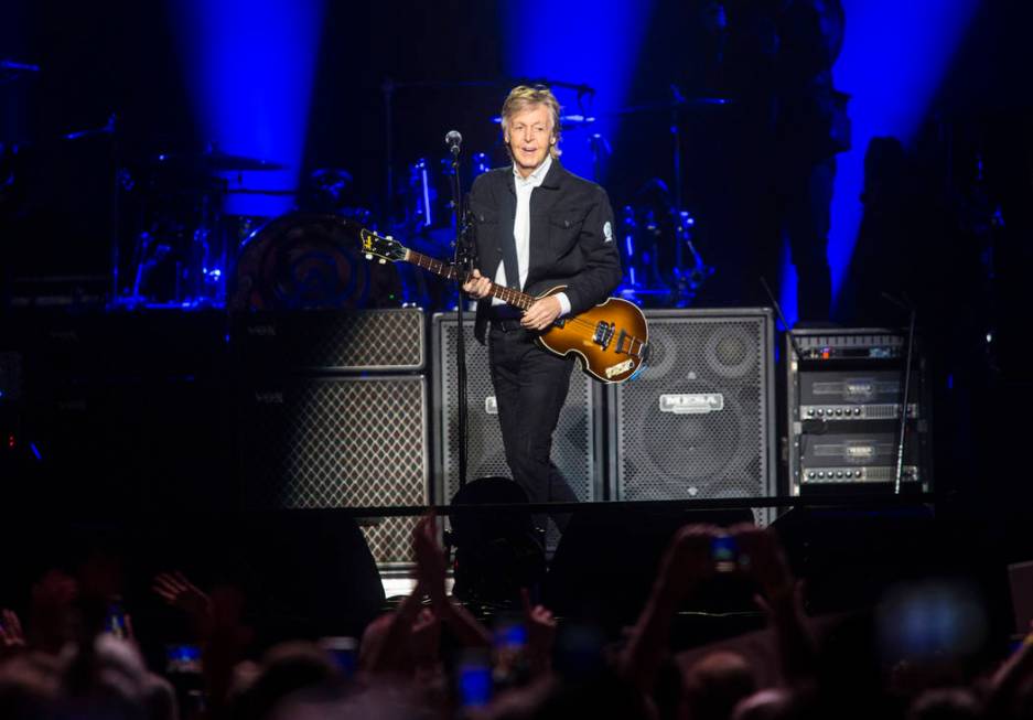 Paul McCartney performs at T-Mobile Arena in Las Vegas on Friday, June 28, 2019. McCartney is s ...