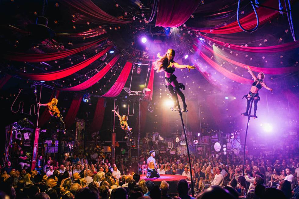 Green Fairy's Bottle Service is shown in performance in "Absinthe" on Wednesday, June 19, 2019. ...