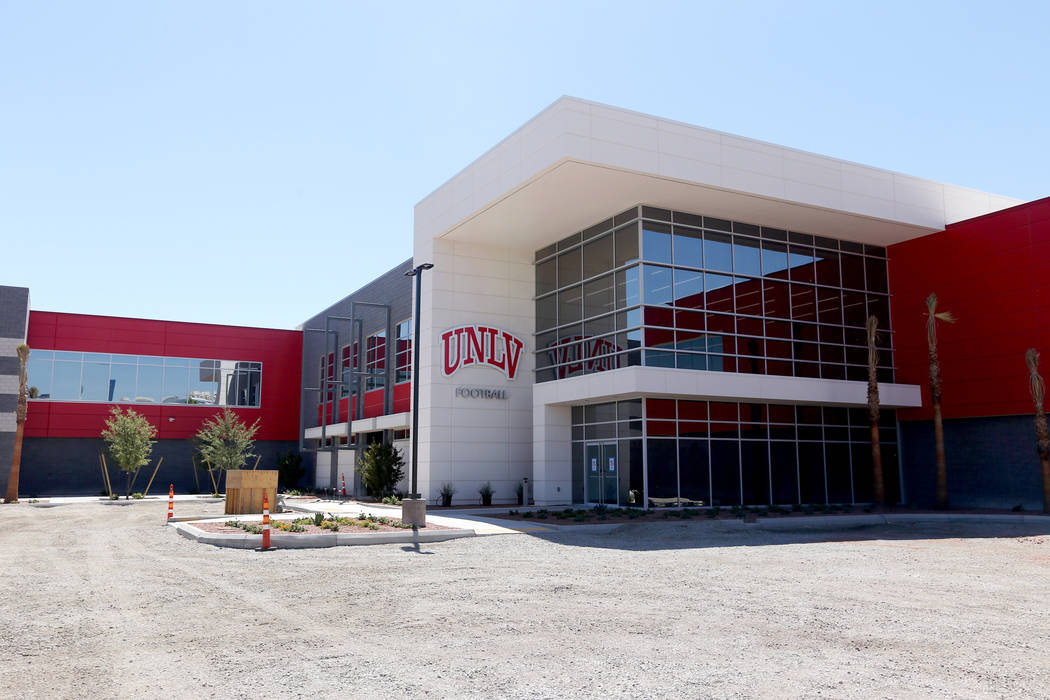 The new UNLV Fertitta Football Complex, still under construction, in Las Vegas, Monday, June 24 ...