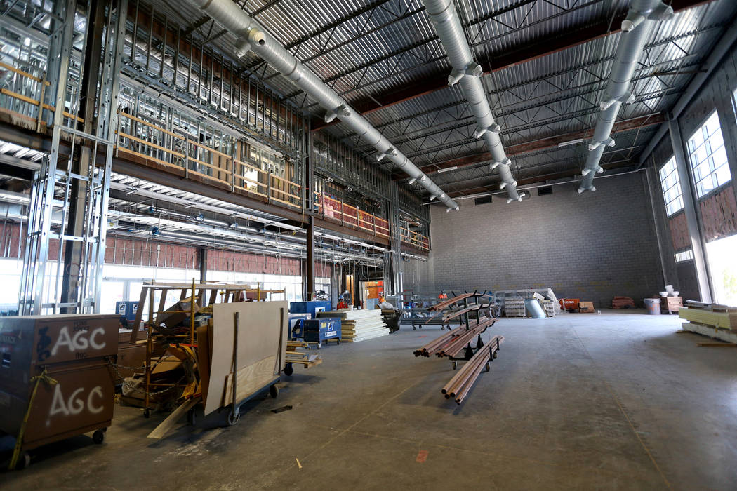 The future weight room at the new UNLV Fertitta Football Complex, still under construction, in ...