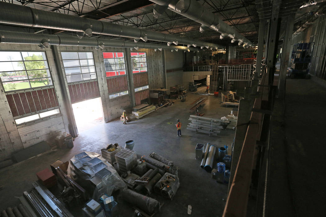 The future weight room at the new UNLV Fertitta Football Complex, still under construction, in ...