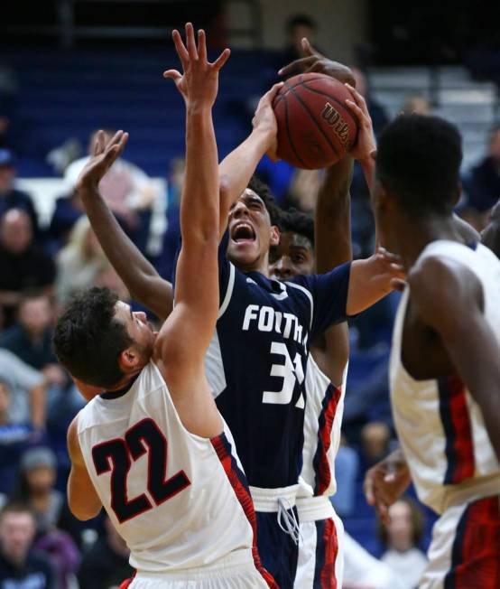 Coronado’s Patrick Simms (22) defends against Foothill’s Marvin Coleman (31) dur ...