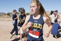 Sierra Selinger of Boulder City High School competes during the girls Division I-A Southern ...