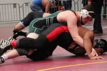 Palo Verde senior Cole Judd prepares to score a takedown of Segerstrom (Calif.) junior Emman ...