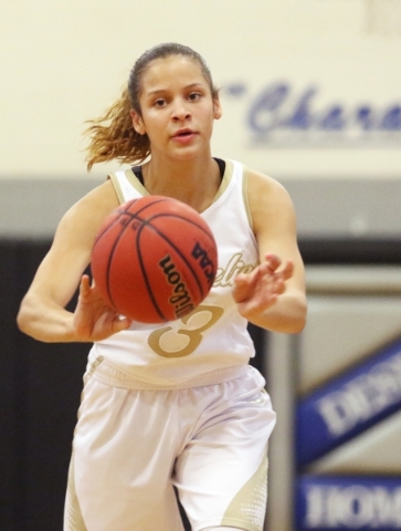 Spring ValleyÂ´s Essence Booker passes the ball during a NIAA Division 1-A Southern Region ...