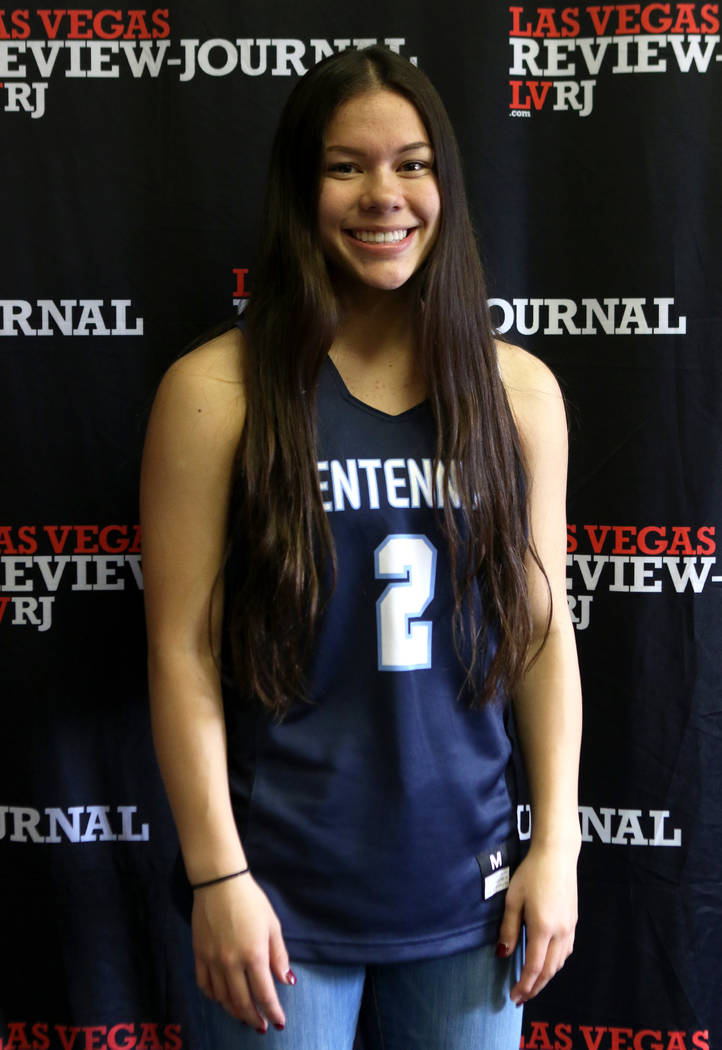 Centennial High School basketball standout Mel Isbell is photographed at the Review-Journal ...
