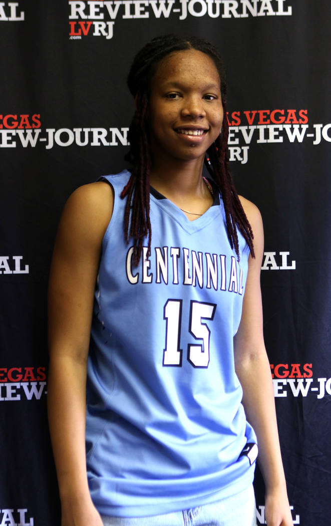 Centennial High School basketball standout Daejah Phillips is photographed at the Review-Jou ...