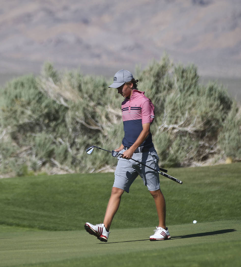 Coronado sophomore Brett Sodetz during the Class 4A Sunrise Region tournament at Las Vegas P ...