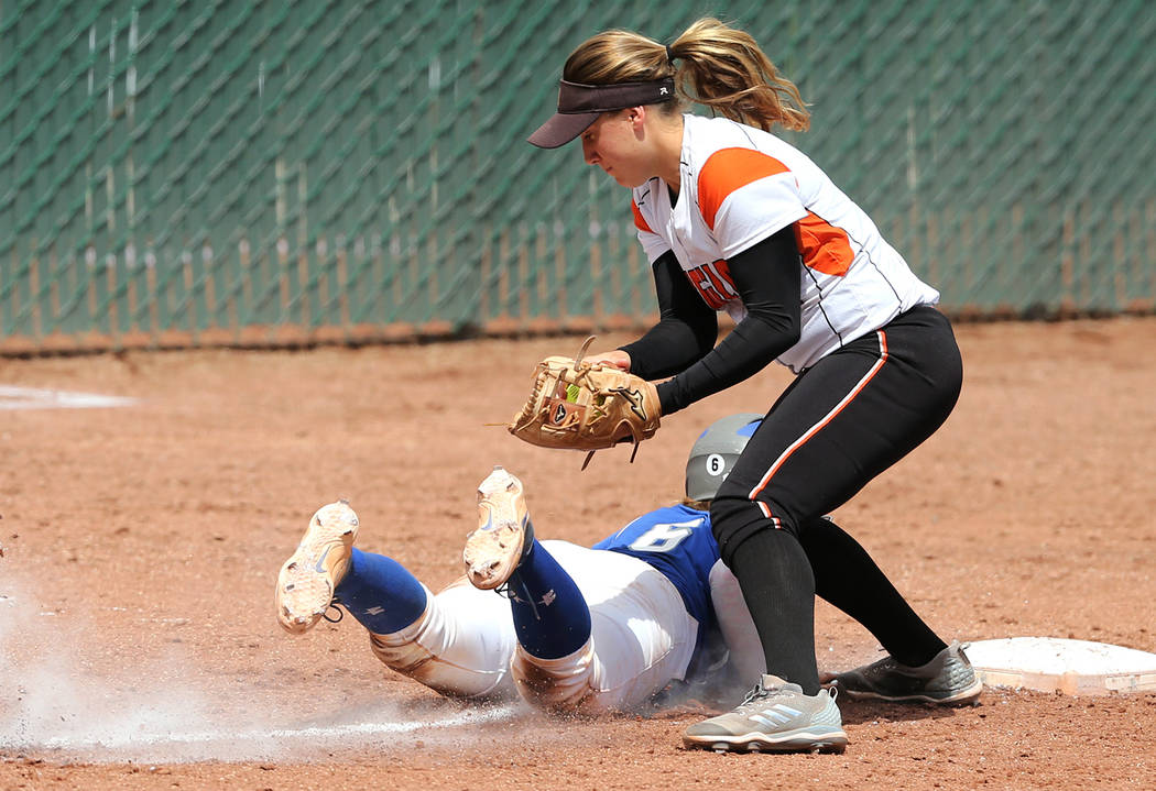 The Douglas Tigers defeat the Basic Wolves 8-5 during first round action in the NIAA 4A soft ...