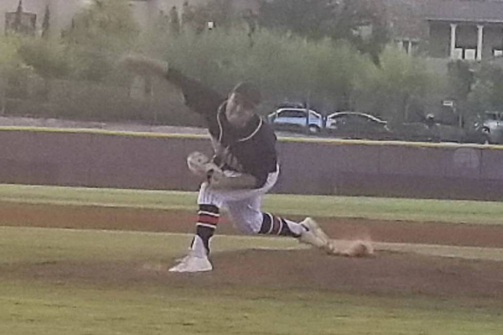 Coronado’s Ryan Murphy fires a pitch during the Class 4A Senior All-Star Game at Faith ...