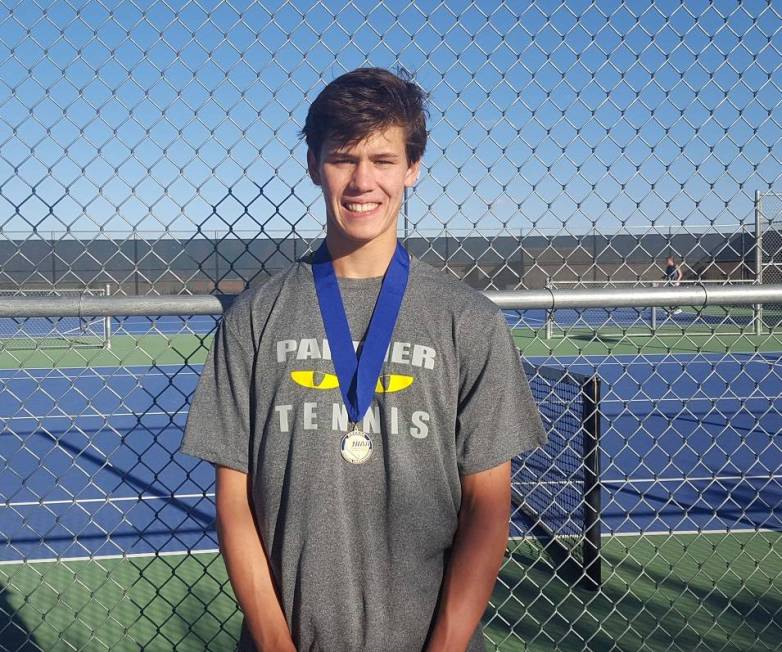 Palo Verde’s Michael Andre breezed to a 6-0, 6-0 victory over Faith Lutheran’s K ...