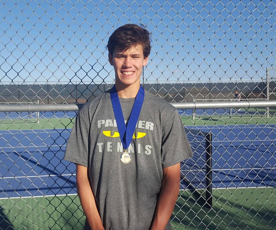 Palo Verde’s Michael Andre breezed to a 6-0, 6-0 victory over Faith Lutheran’s K ...