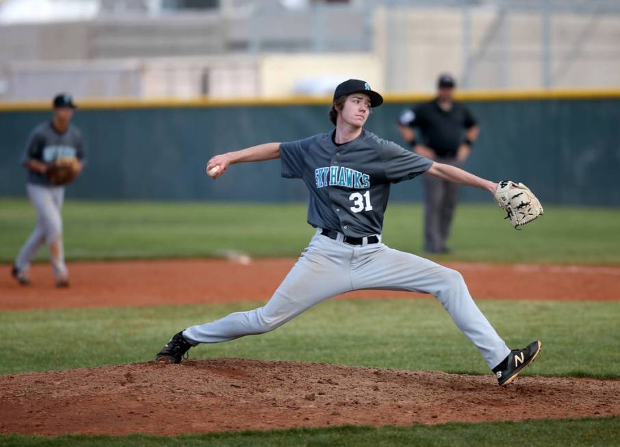 Silverado pitcher Jared Nixon (31) throws against Cimarron-Memorial in the fourth inning of ...