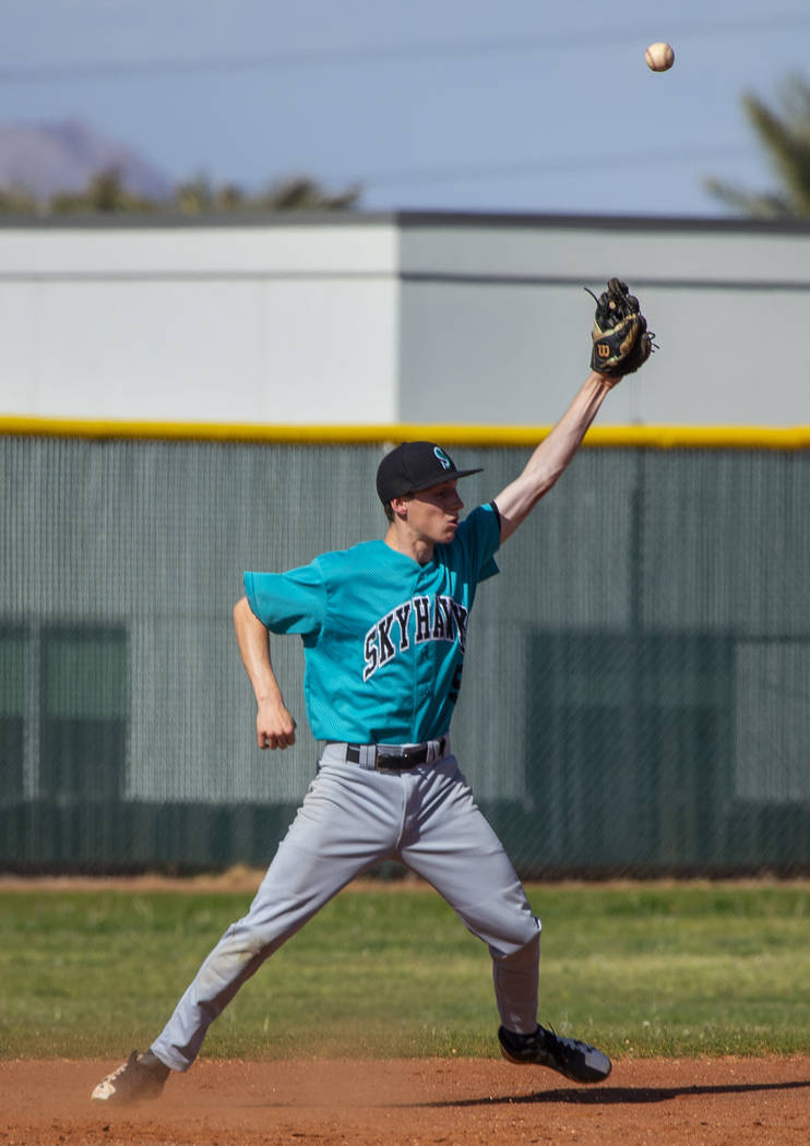 Silverado infielder Andrew Maxwell (5) is not able to handle a tough hop from a Coronado bat ...