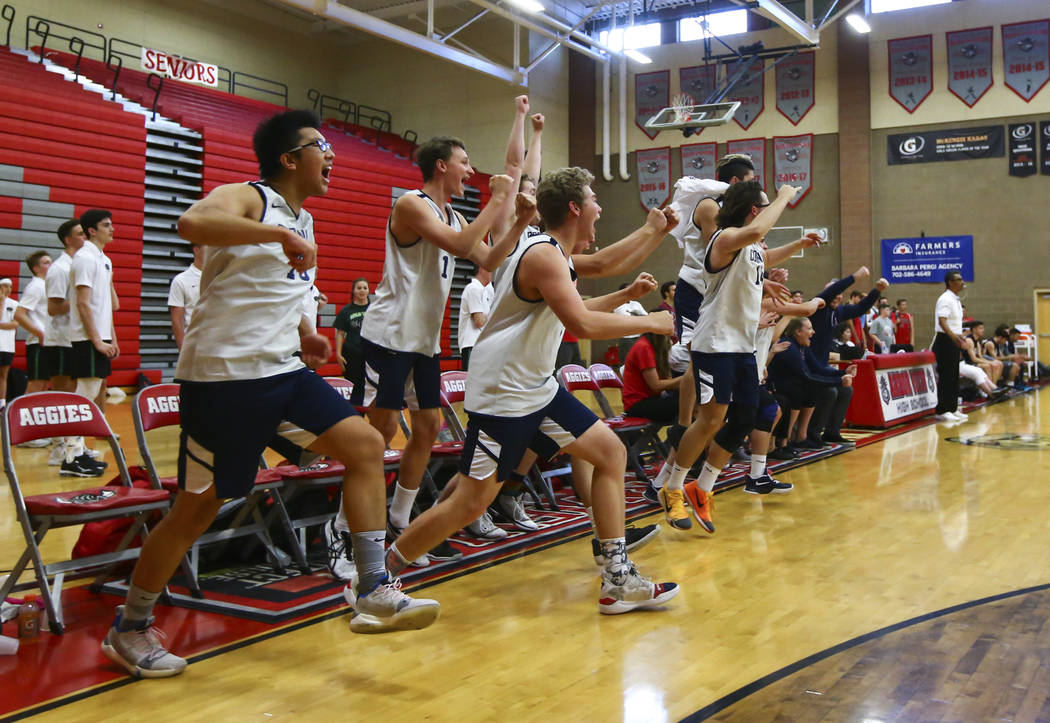 Coronado players celebrate their victory over Foothill in the Desert Region tournament champ ...