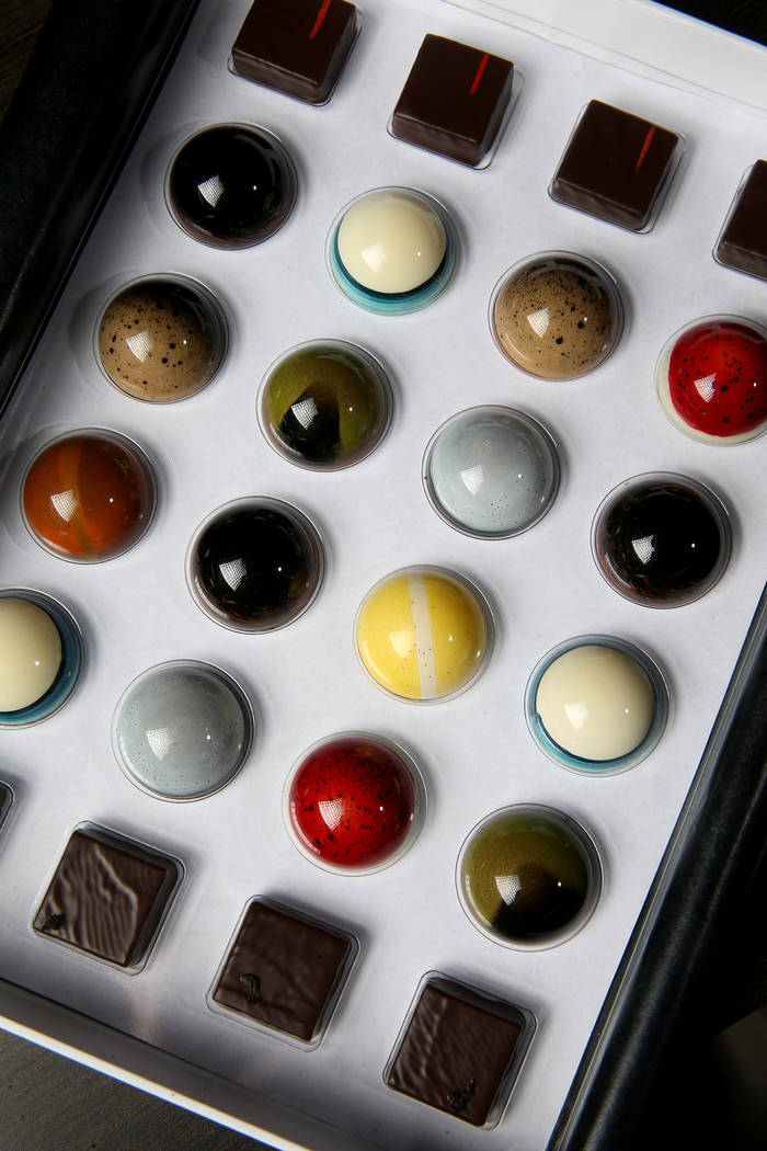 Chocolates at Melissa Coppel's Las Vegas chocolate school Thursday, May 16, 2019. (K.M. Cannon/ ...