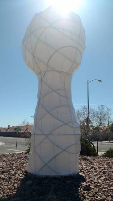 Bobby Zokaites' "Hoodoo" sculpture. Bobby Zokaites
